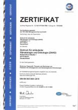 Zertifikat ZAHO Bonn Robert-Koch-Str.